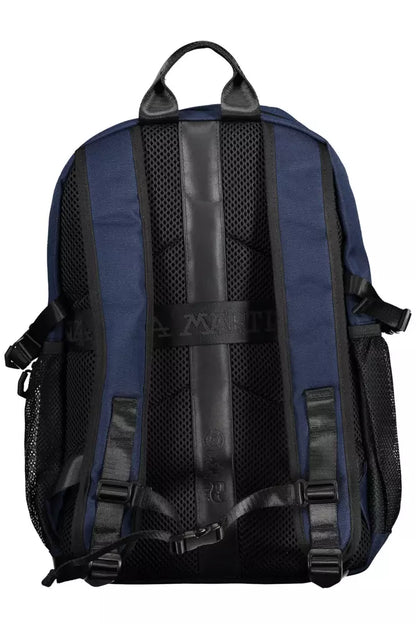  - Blue Polyester Men Backpack