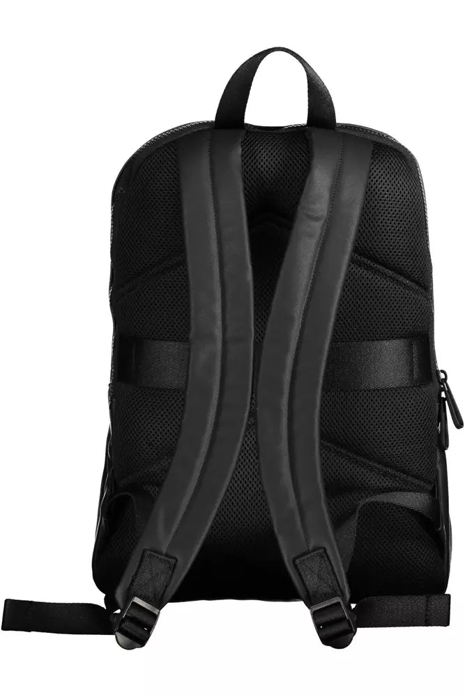  - Black Polyester Men Backpack