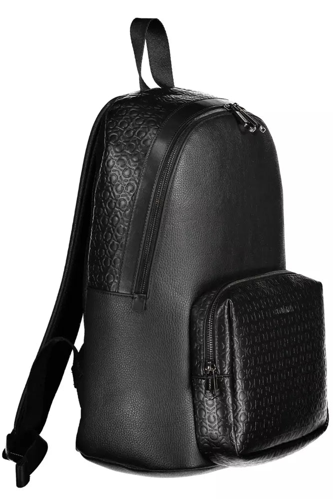 Black Polyester Men Backpack - The Luxe Alliance