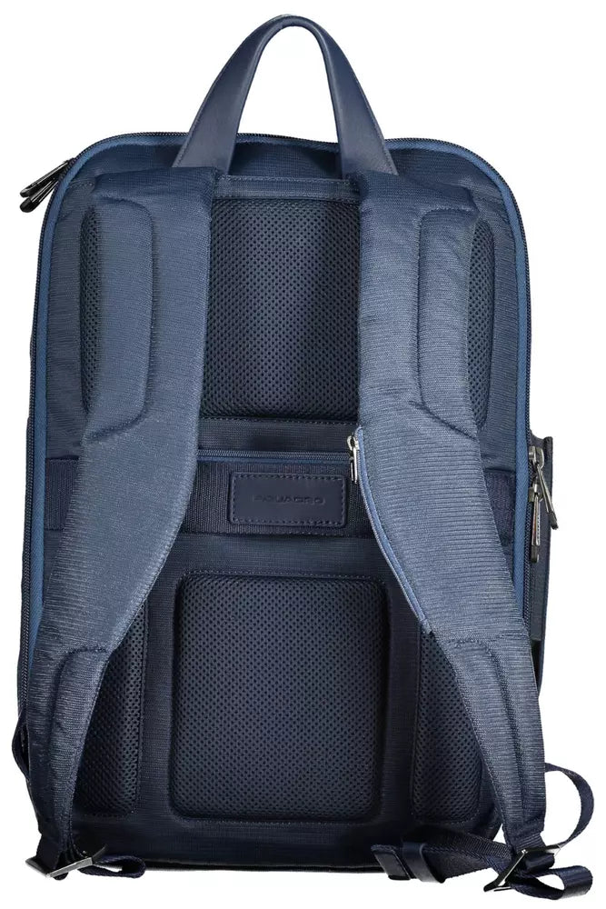  - Blue Recycled Polyester Men Backpack