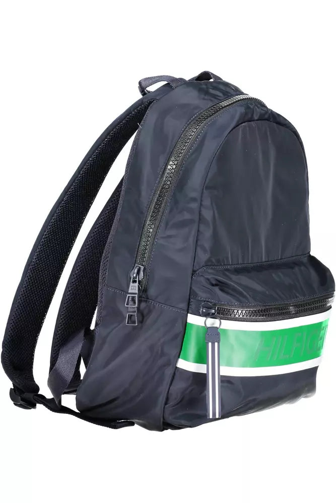 Blue Polyester Men Backpack - The Luxe Alliance