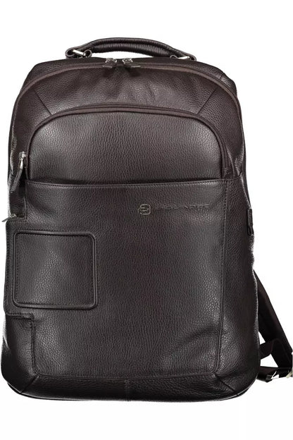  - Brown Leather Men Backpack