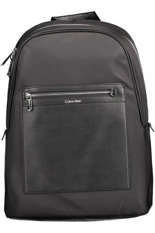 Black Polyester Men Backpack - The Luxe Alliance