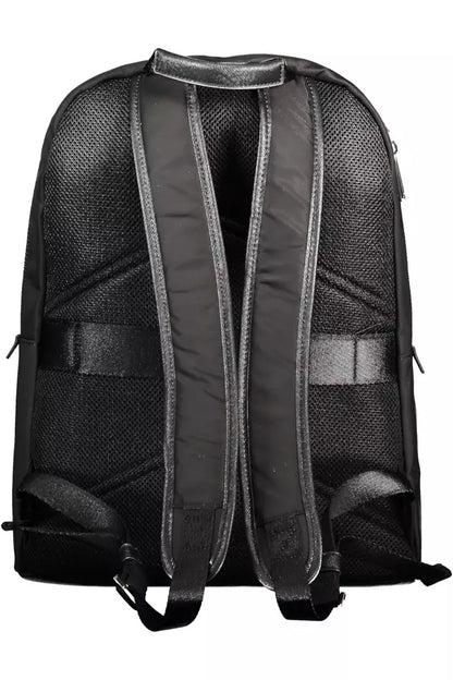 Black Polyester Men Backpack - The Luxe Alliance