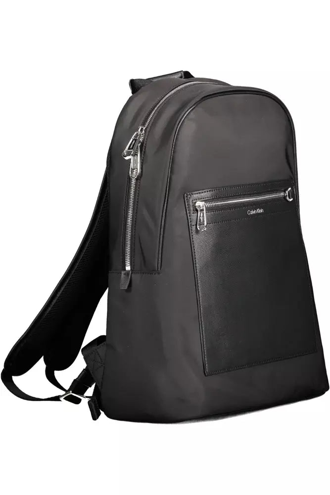 Black Polyester Men Backpack - The Luxe Alliance