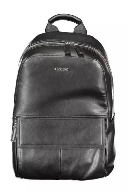  - Black Polyester Men Backpack