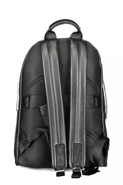  - Black Polyester Men Backpack