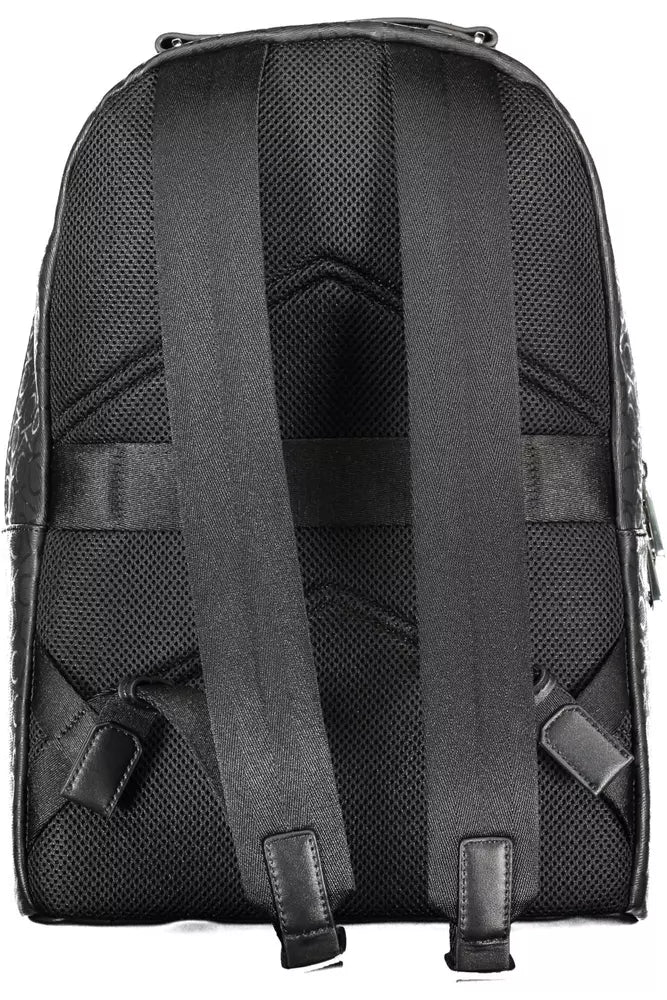  - Black Polyester Men Backpack