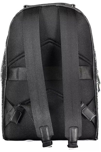  - Black Polyester Men Backpack