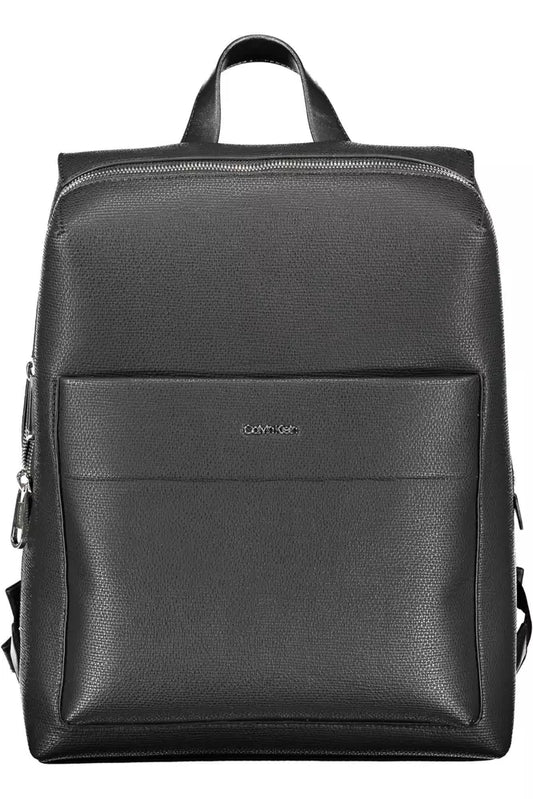  - Black Polyester Men Backpack