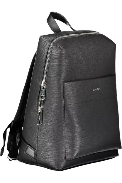  - Black Polyester Men Backpack