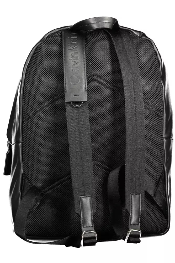  - Black Polyester Men Backpack