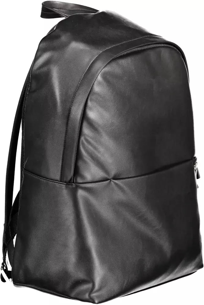  - Black Polyester Men Backpack