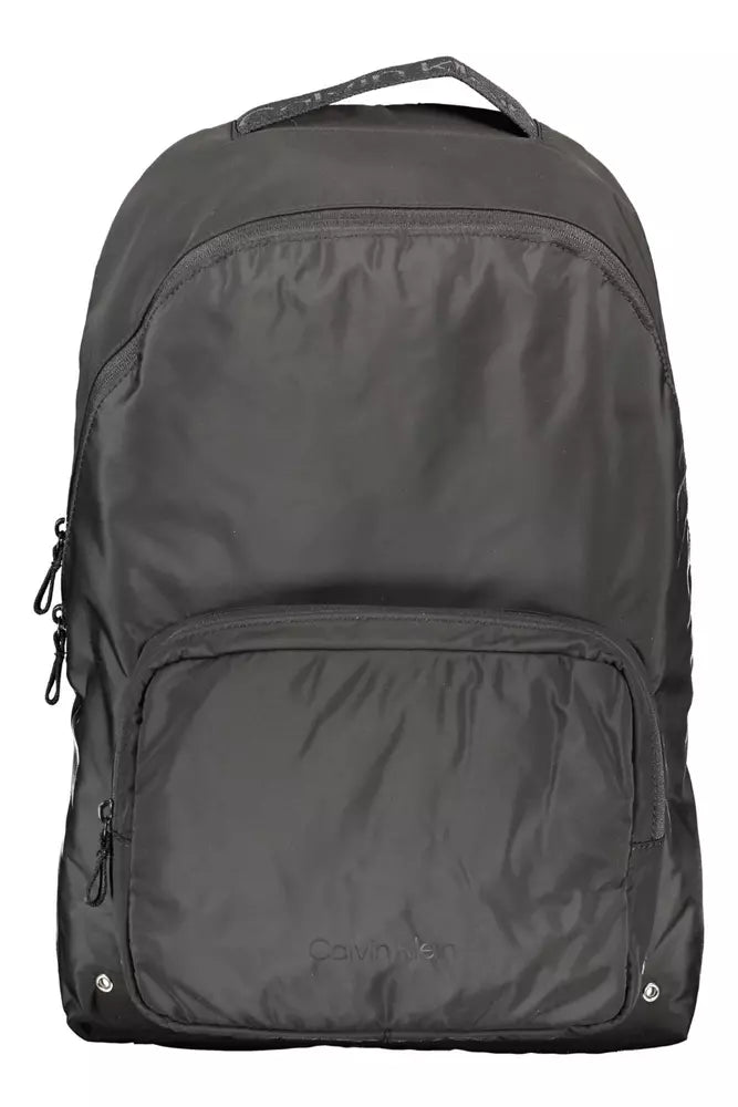  - Black Polyester Men Backpack