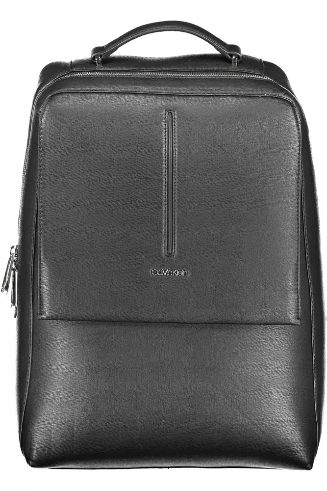  - Black Polyester Men Backpack