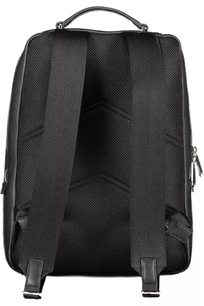  - Black Polyester Men Backpack