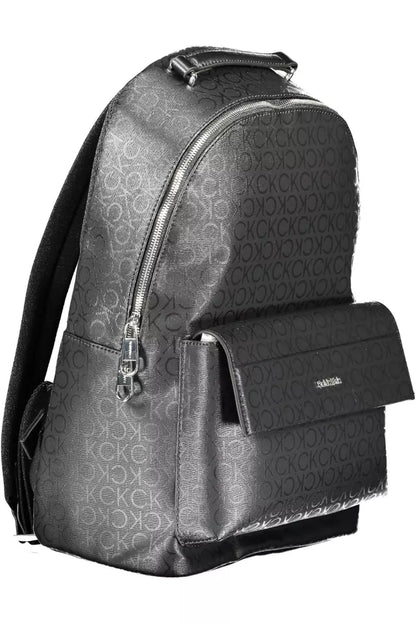  - Black Polyester Men Backpack