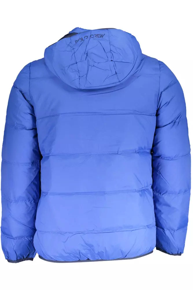 Elite Blue Jacket with Detachable Hood - The Luxe Alliance