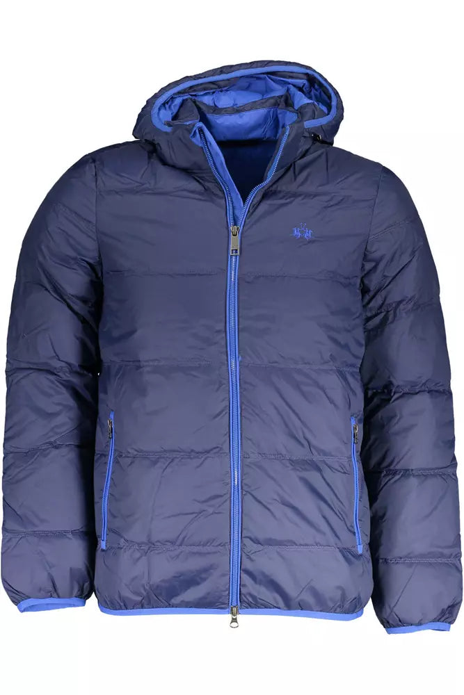  - Blue Polyamide Men Jacket