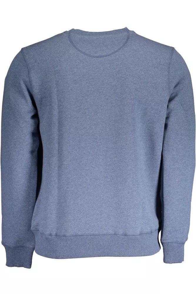 Blue Cotton Men Sweater