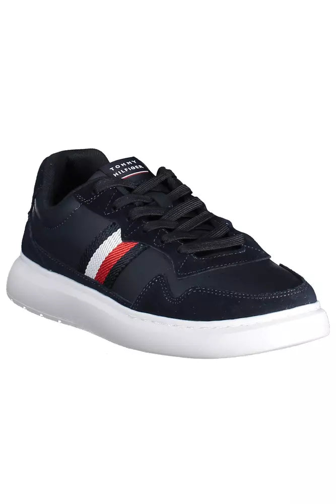 Blue Leather Men Sneaker - The Luxe Alliance