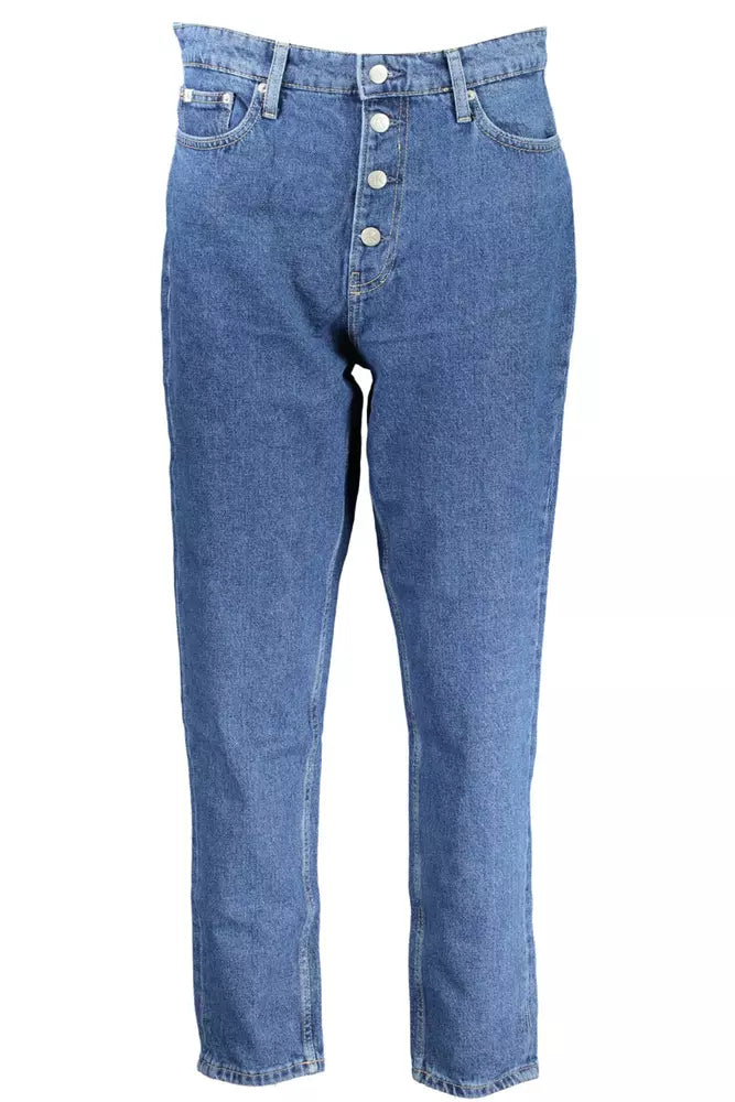 Blue Cotton Women Jeans - The Luxe Alliance