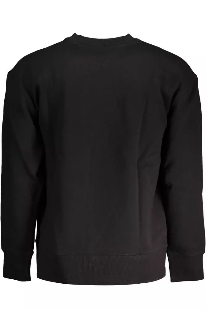 Black Cotton Men Sweater