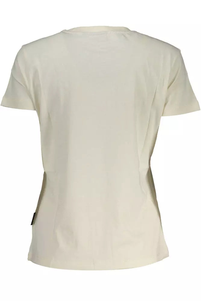  - White Cotton Women T-Shirt