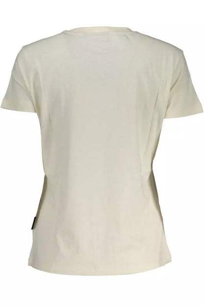  - White Cotton Women T-Shirt