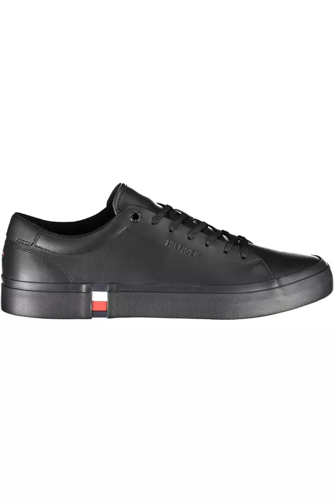 Black Leather Men Sneaker - The Luxe Alliance