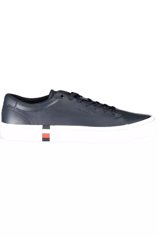 Blue Leather Men Sneaker - The Luxe Alliance