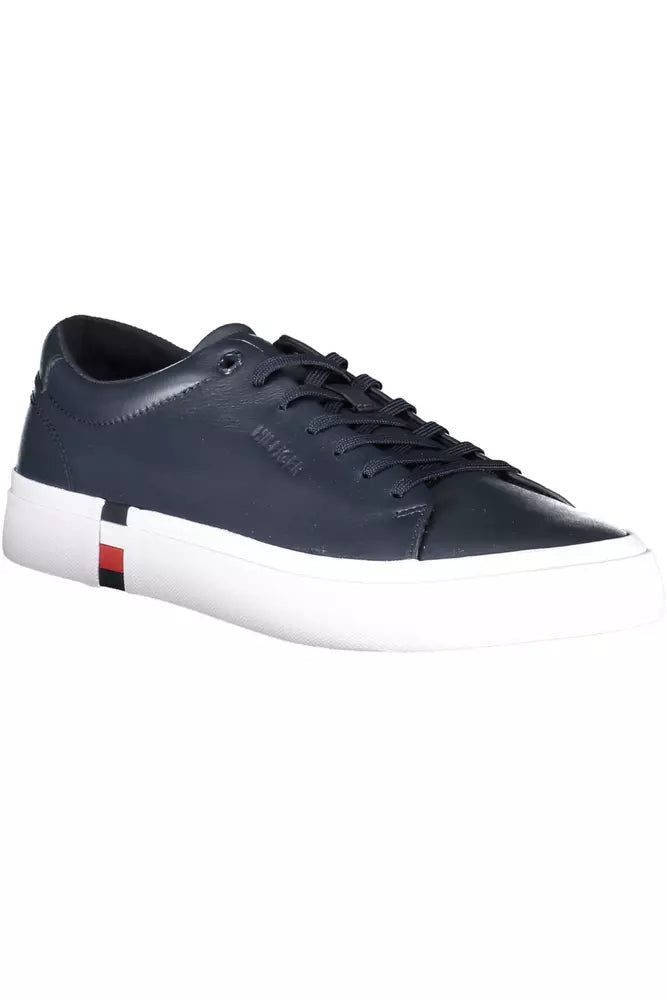 Blue Leather Men Sneaker - The Luxe Alliance