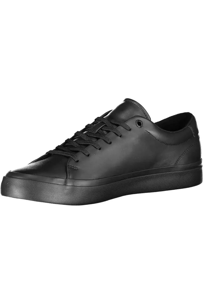 Black Leather Men Sneaker