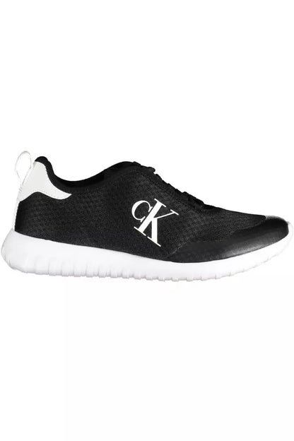 Black Polyester Men Sneaker - The Luxe Alliance