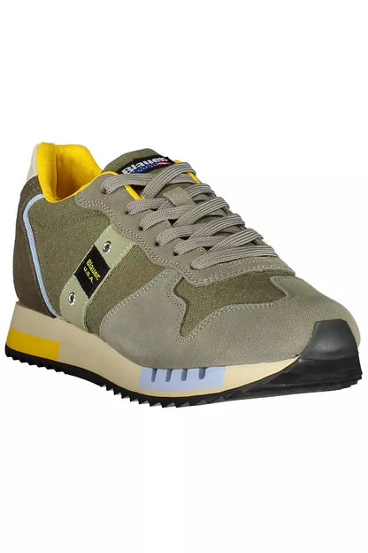  - Green Leather Men Sneaker