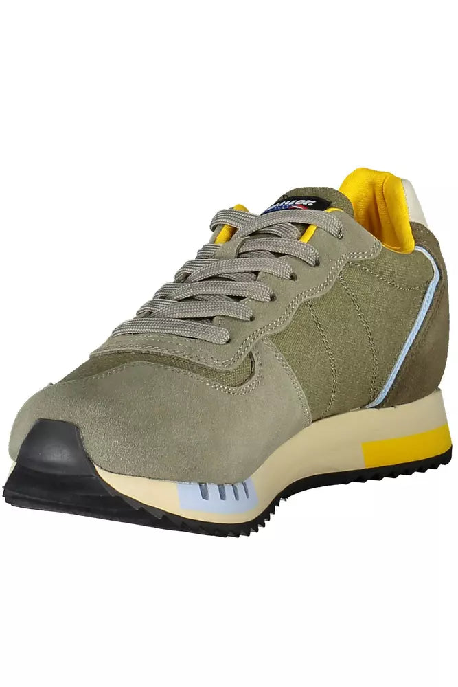  - Green Leather Men Sneaker