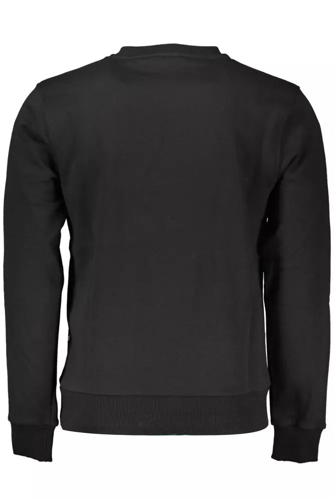 Black Cotton Men Sweater