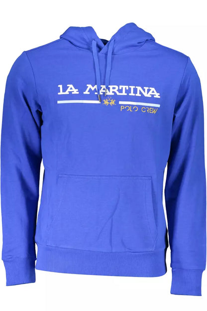  - Chic Blue Embroidered Hooded Sweatshirt