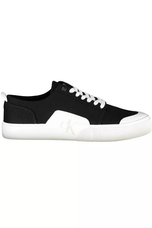 Black Cotton Men Sneaker