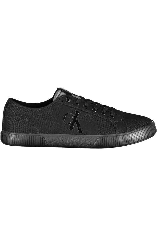 Black Cotton Men Sneaker