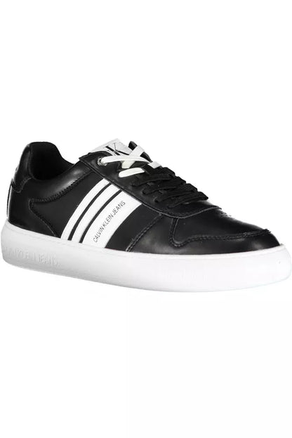 Black Polyester Men Sneaker - The Luxe Alliance