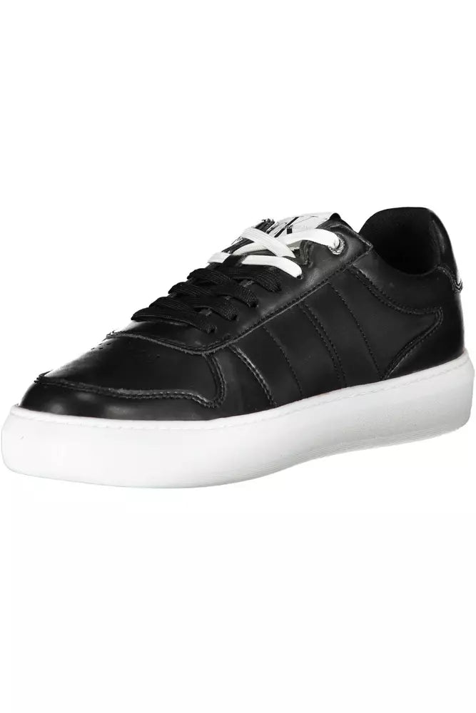 Black Polyester Men Sneaker - The Luxe Alliance