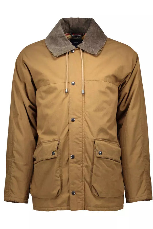 Brown Cotton Men Jacket - The Luxe Alliance