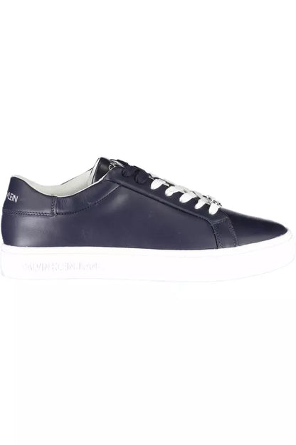 Blue Leather Men Sneaker - The Luxe Alliance