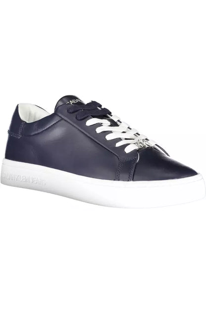 Blue Leather Men Sneaker - The Luxe Alliance