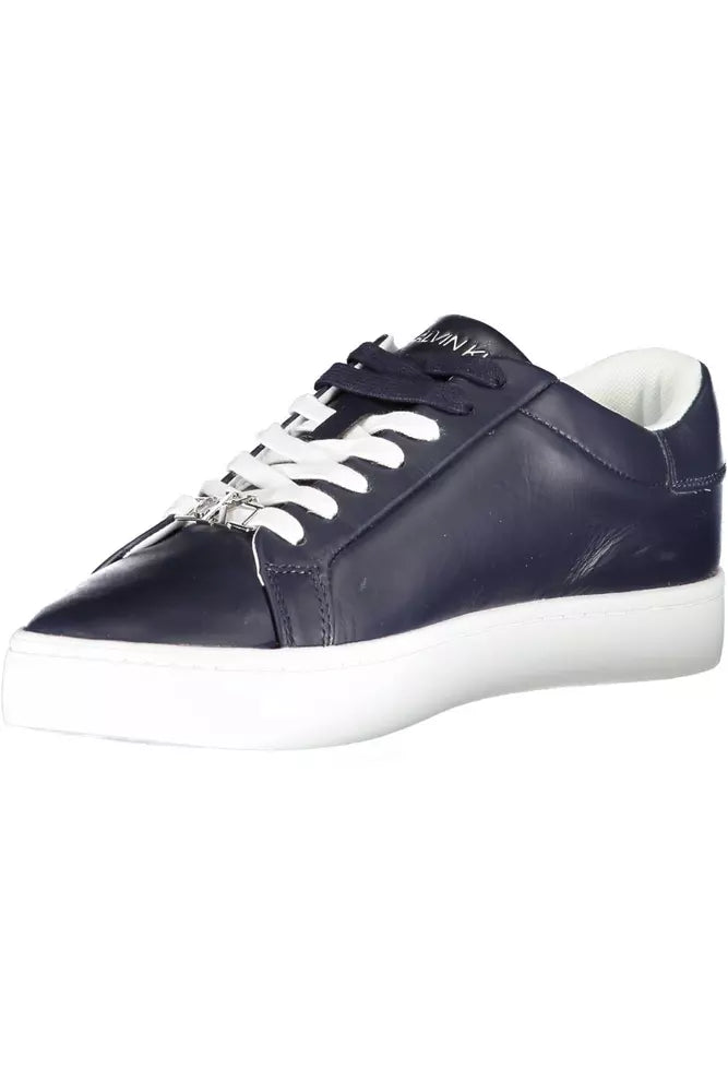 Blue Leather Men Sneaker - The Luxe Alliance