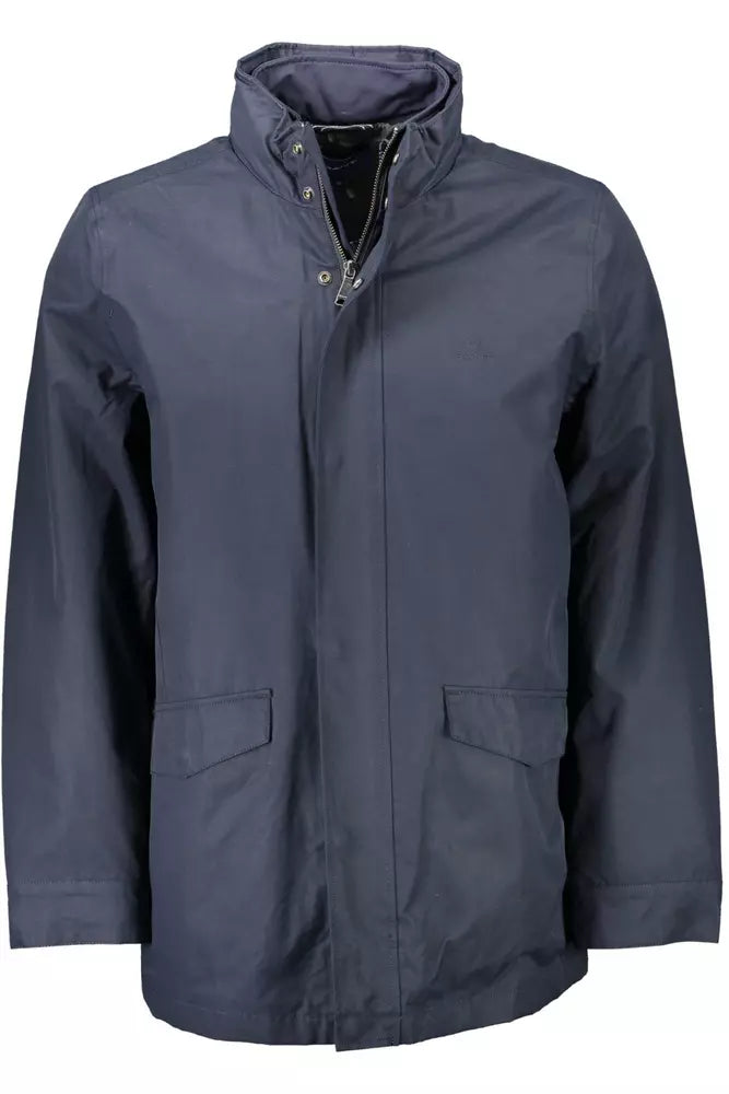  - Blue Polyester Men Jacket