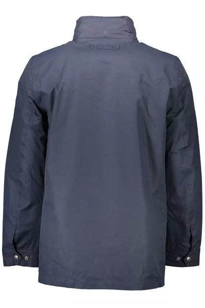  - Blue Polyester Men Jacket