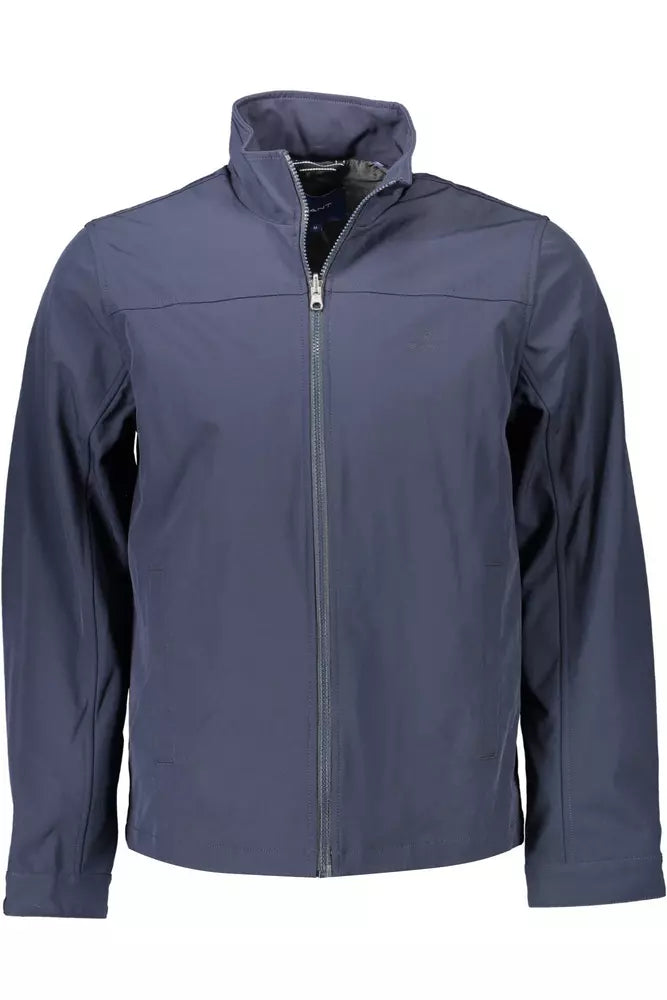  - Blue Polyester Men Jacket