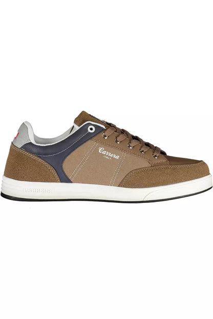 Brown Polyethylene Men Sneaker